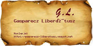 Gasparecz Liberátusz névjegykártya